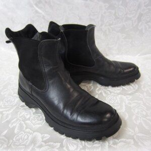 PRADA Chelsea lug sole leather boots EU 39